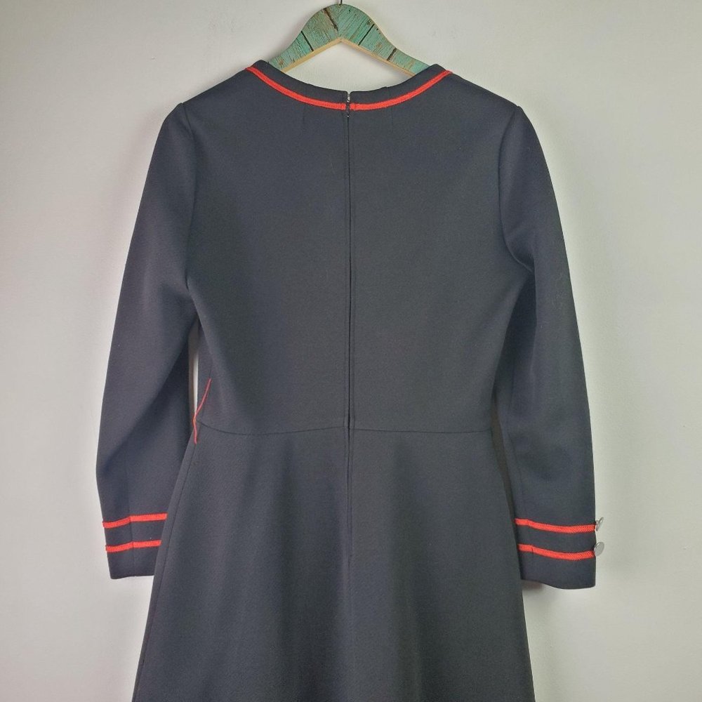 Vintage 1970s Domani Knits Retro A-Line Dress Sz 1 - Picture 11 of 15